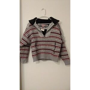 VTG Spyder Ski Snow Sweater Half Zip Wool Large, See Measurements Lined Gray